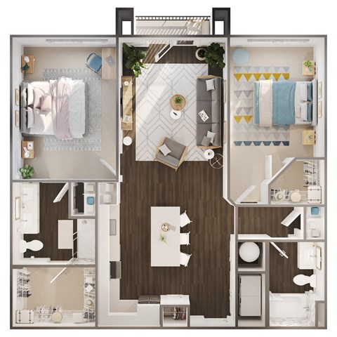 Jenny  Floor Plan at Spinning Mill Lofts, Clayton, NC